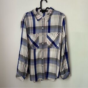 Sanctuary | Plaid Button-Down Boyfriend Shirt